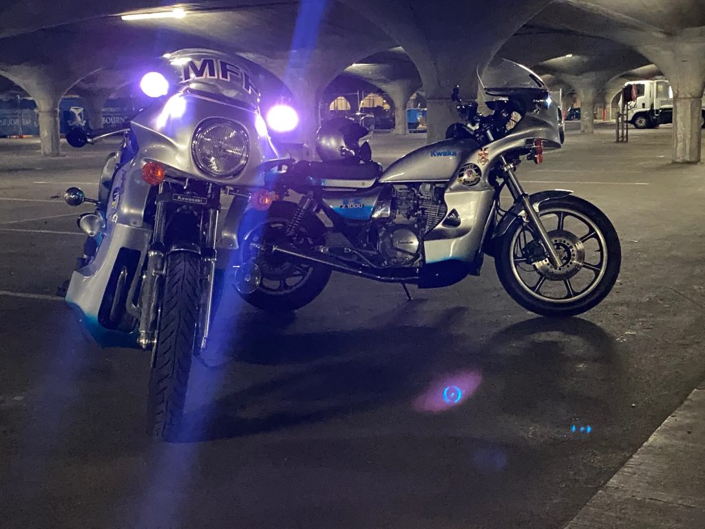 Mad-Max Goose Bikes in garage-3